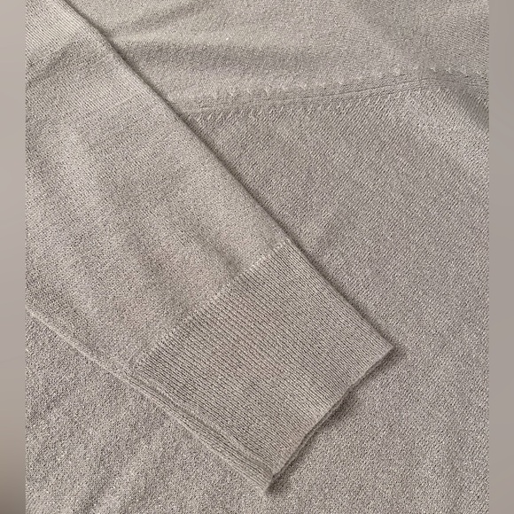 Zara top round neckline-long sleeve-grey with metallic fibers-new, never worn - Picture 8 of 11